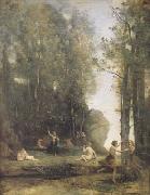 Jean Baptiste Camille  Corot Idylle antique (Cache-cache) (mk11) Spain oil painting artist